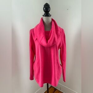 Sundance Cashmere Cowl Neck Sweater Hot Pink Large